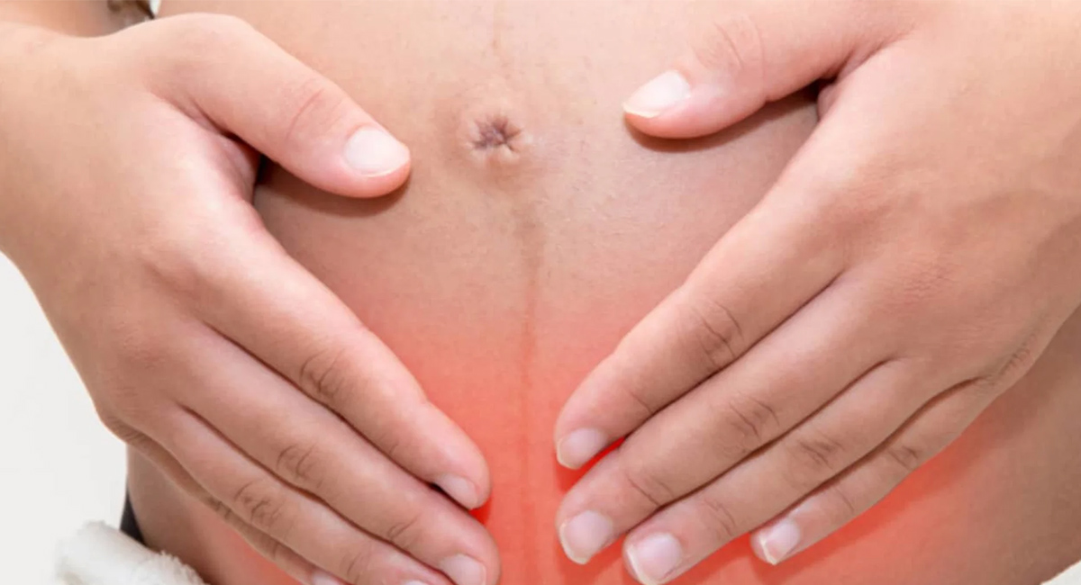 Hands on belly