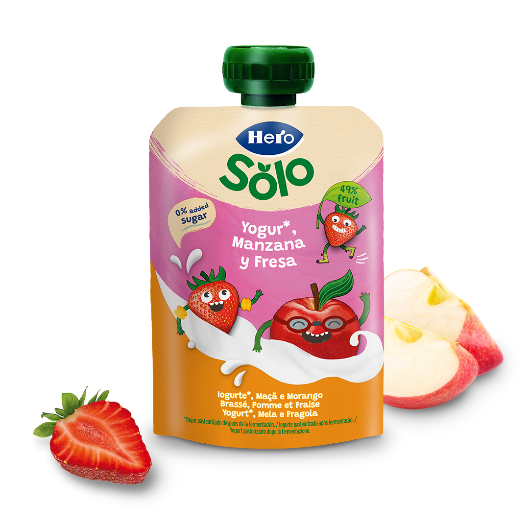 Bolsita Hero Solo yogur, manzana y fresa