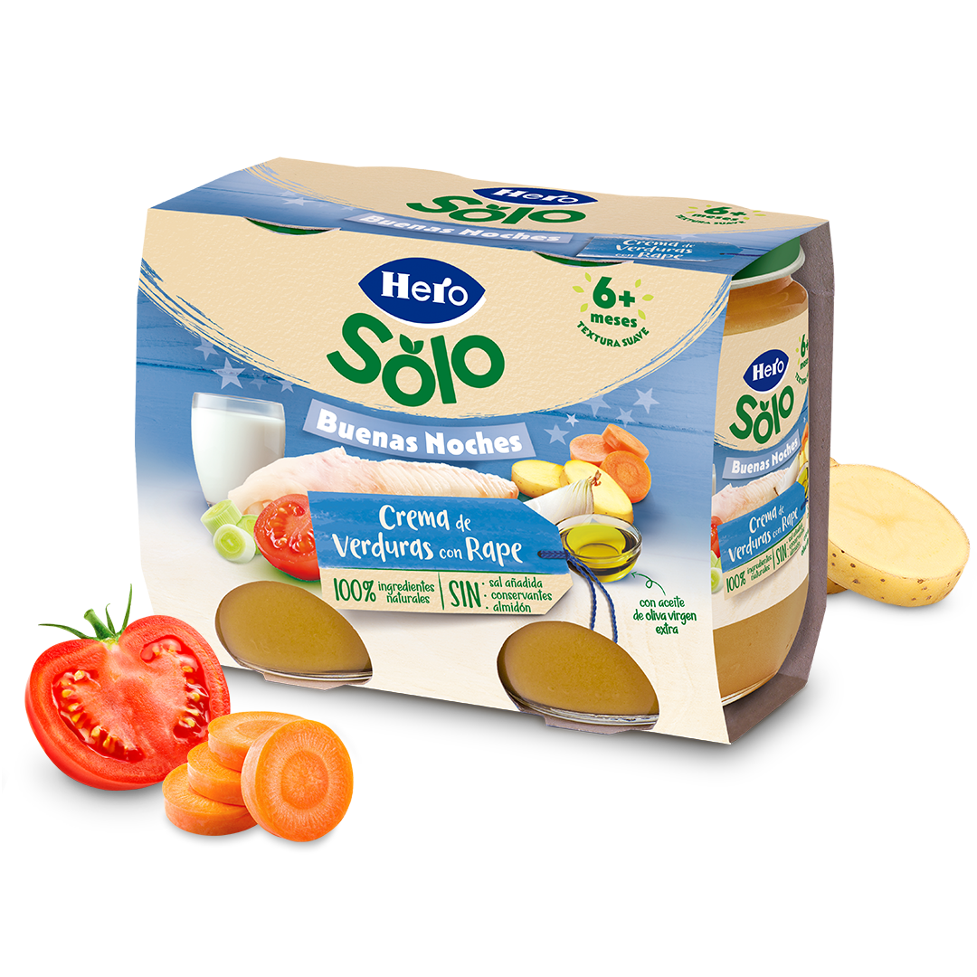 Tarrito Hero Solo crema de verduras con rape