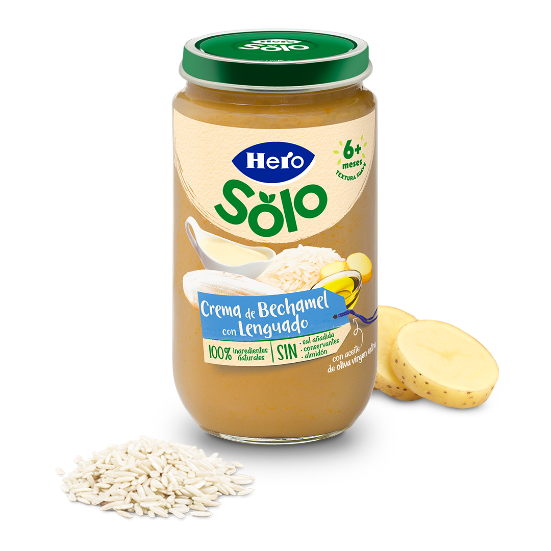 Tarrito Hero Solo crema de bechamel con lenguado