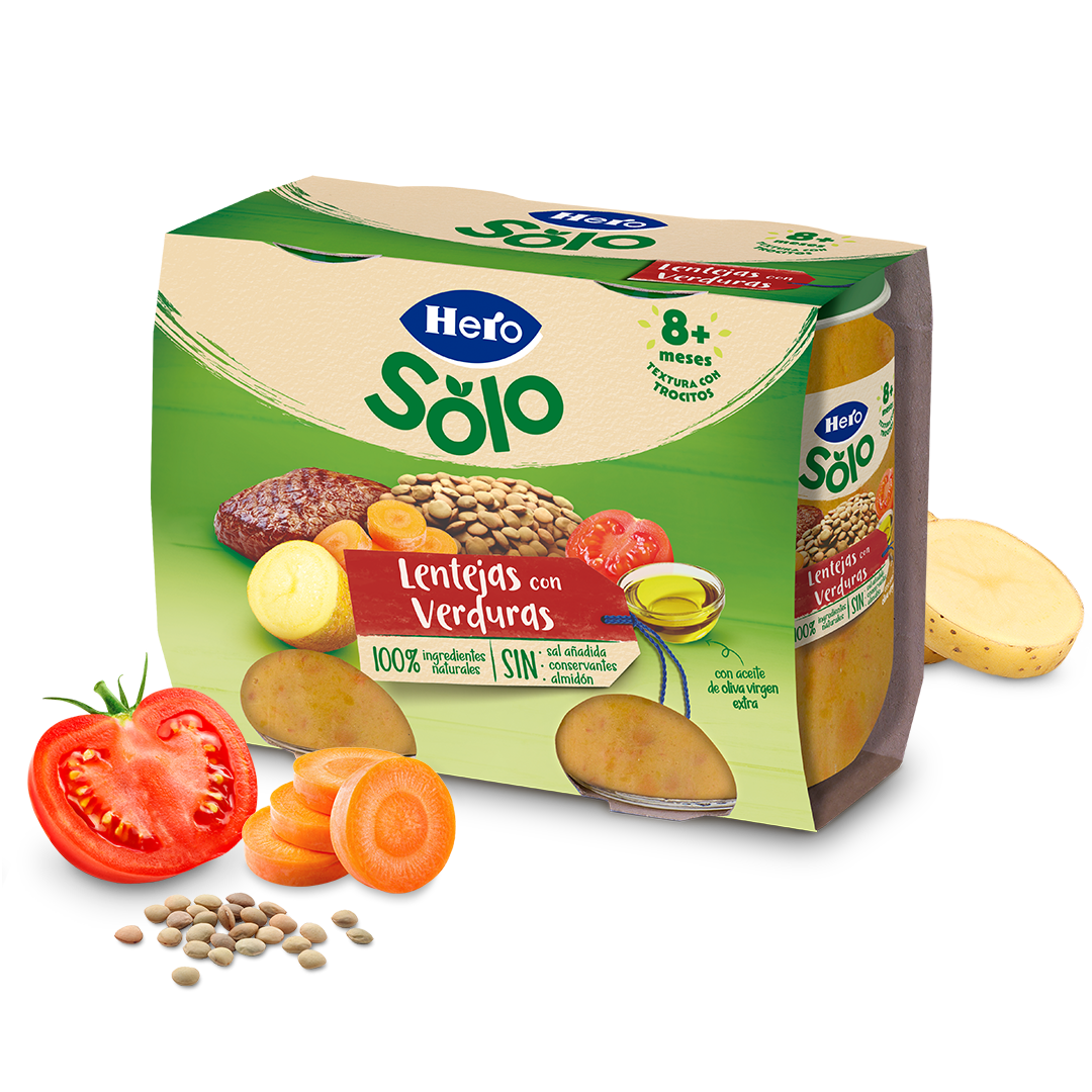 Tarrito Hero Solo lentejas con verduritas