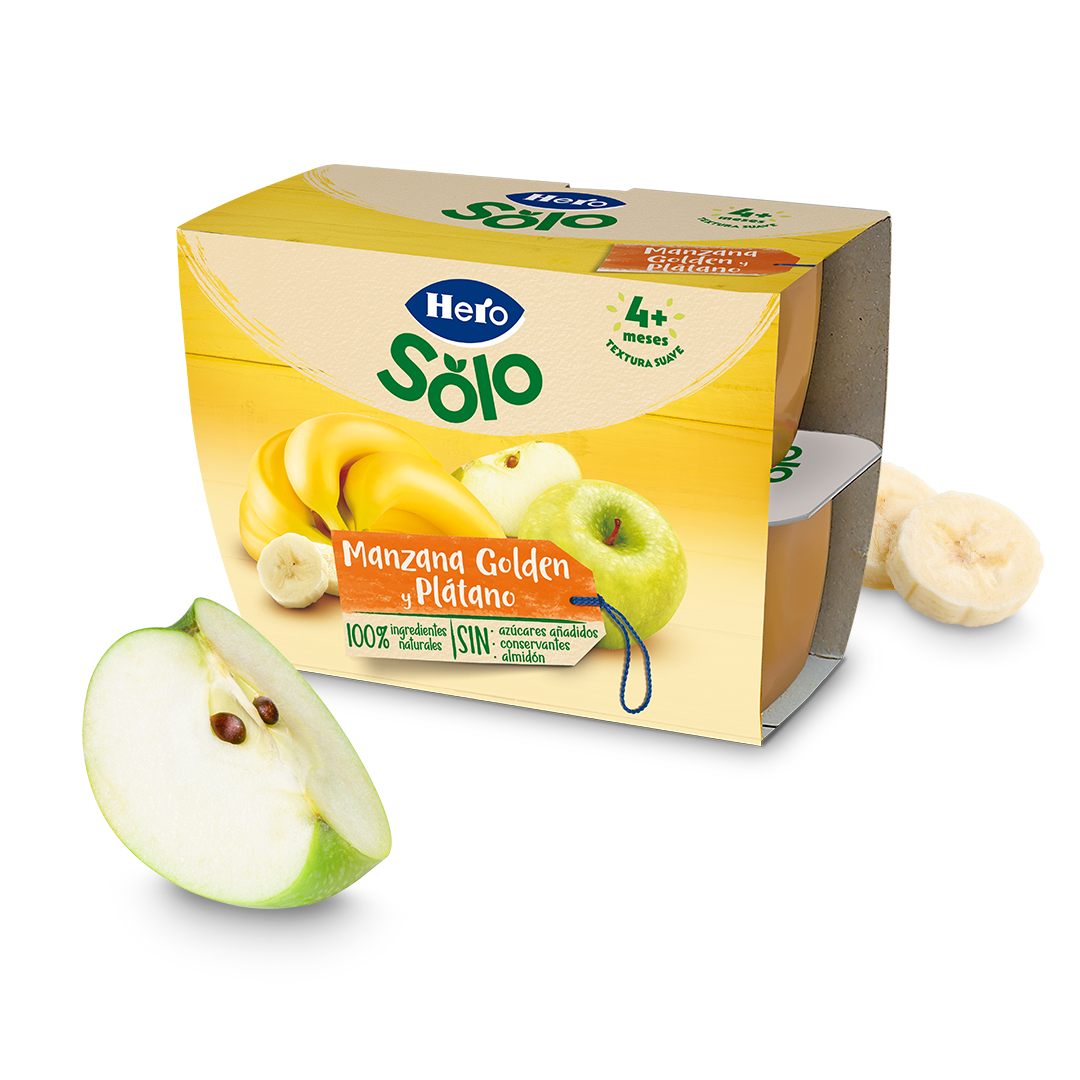 Tarrinas de Manzana Golden y Plátano