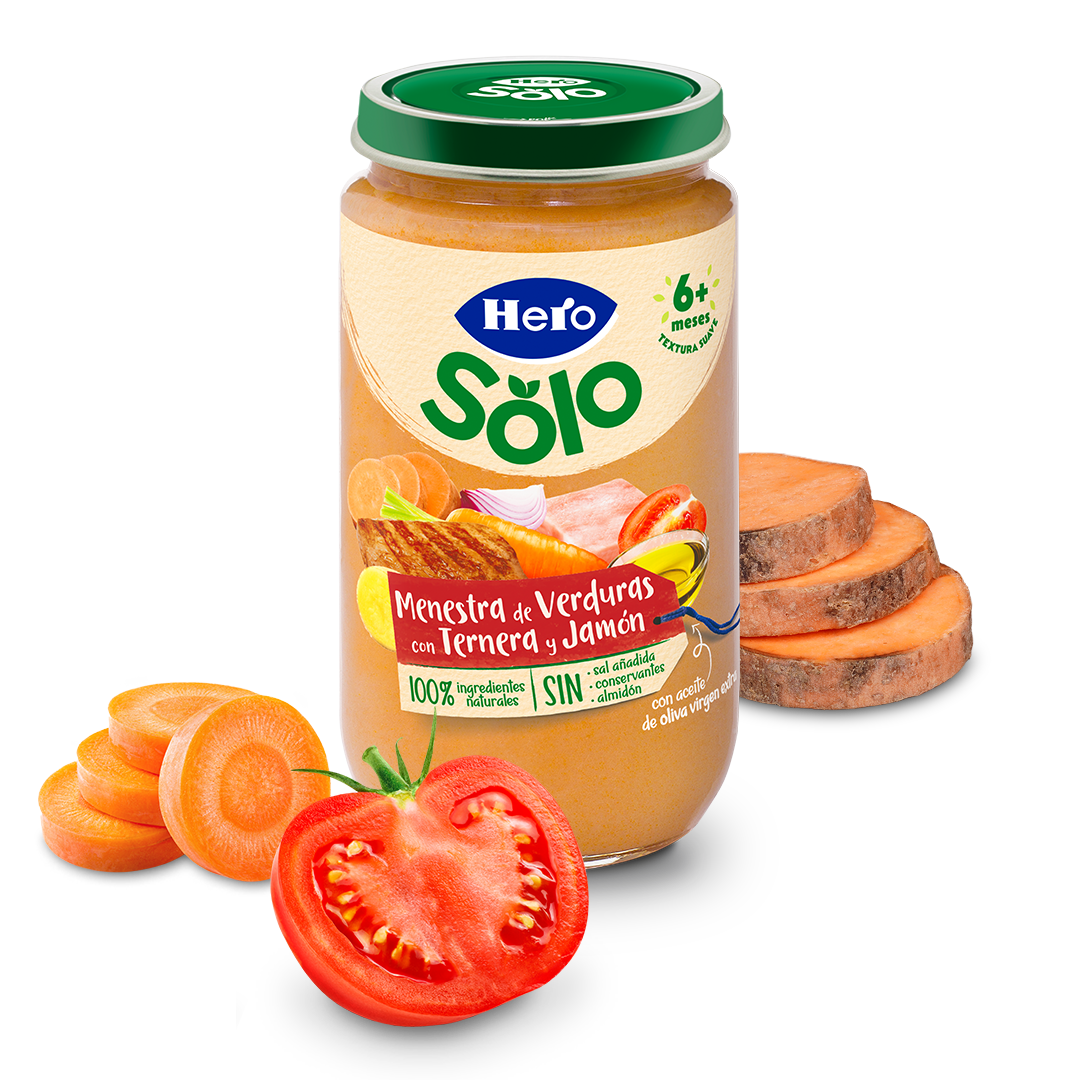 Tarrito Hero Solo Menestra de Verduras con Ternera y Jamón