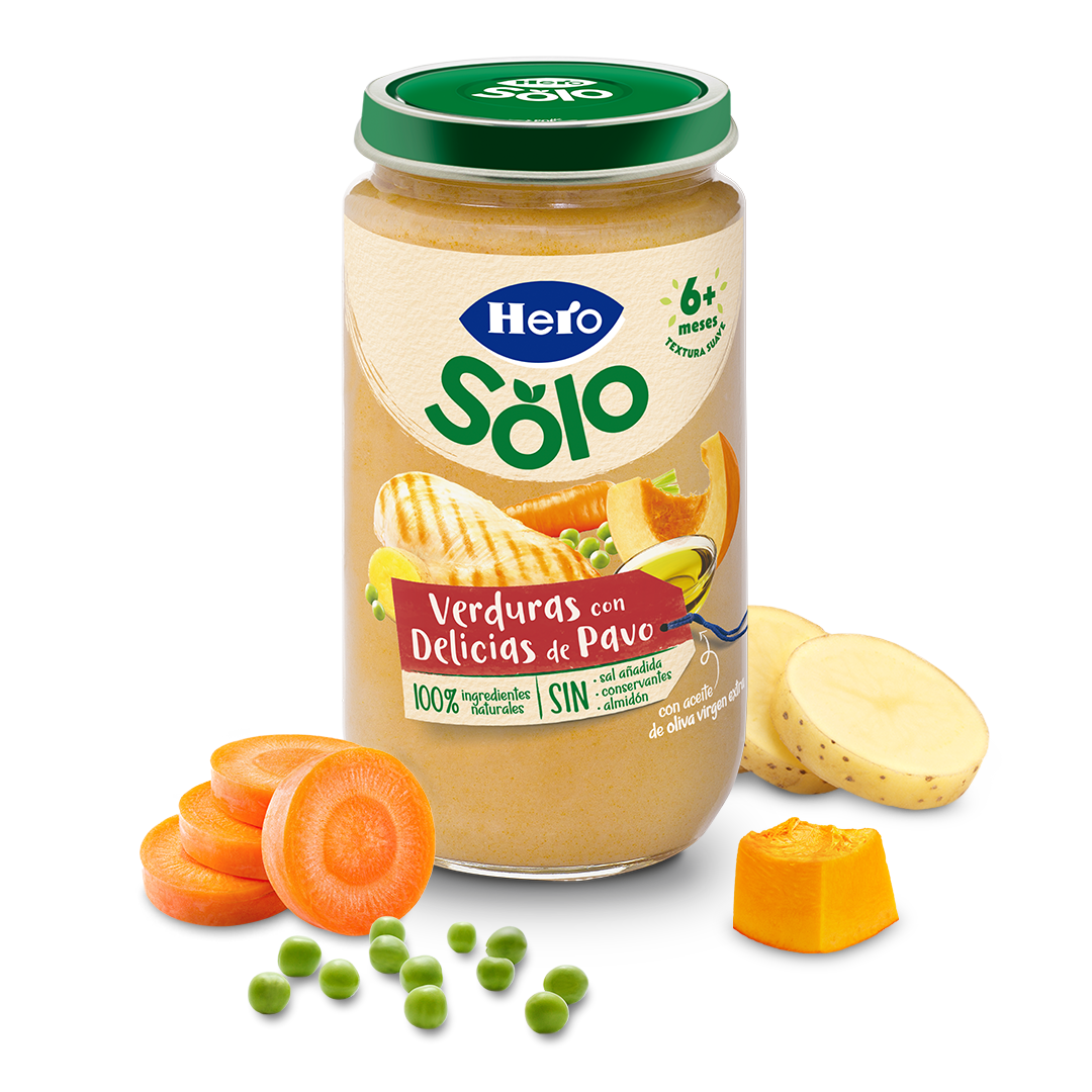 Tarrito Hero Solo verduras con delicias de pavo