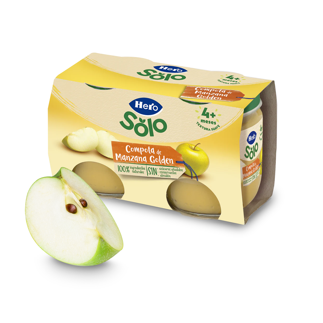 Tarrito Hero Solo compota de manzana golden